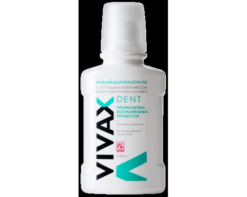 VIVAX Dent Бальзам с пептидным комплексом, Неовитином и гелем алоэ-Вера 250мл
